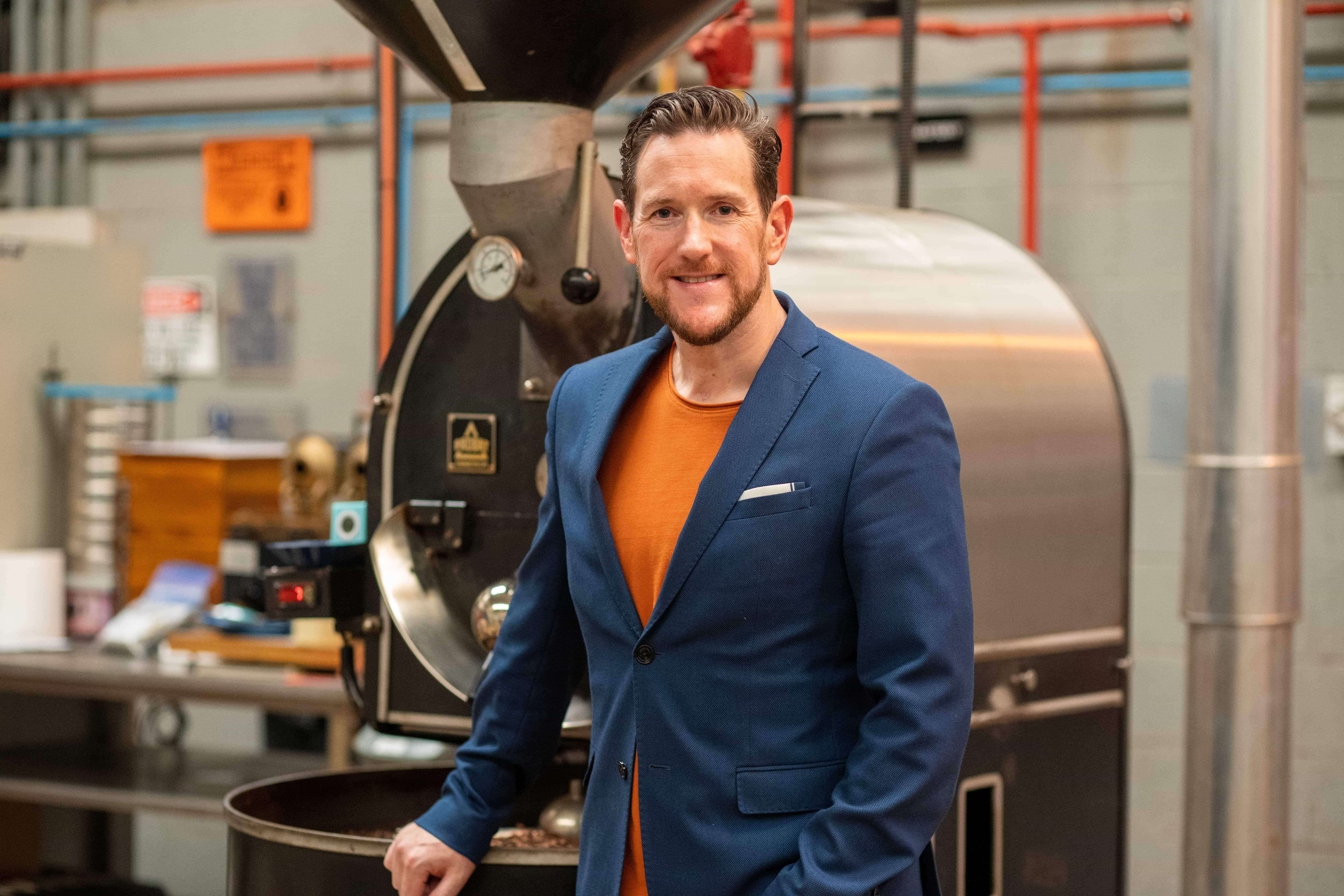 Robert Jones at the Jebel Ali roastery — Authority.Coffee founder